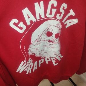 Red 'Gangsta Wrapper' Santa Sweatshirt
